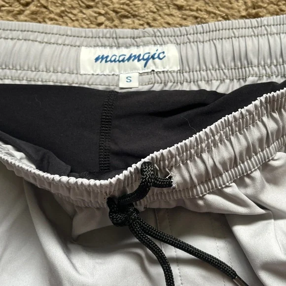 Maamgic Men's 4” Lined Shorts (Gray and Black) - Small - Picture 7 of 9